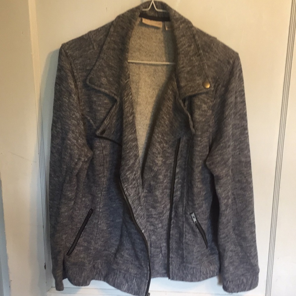 Dress barn sz L cozy zip up sweatshirt material